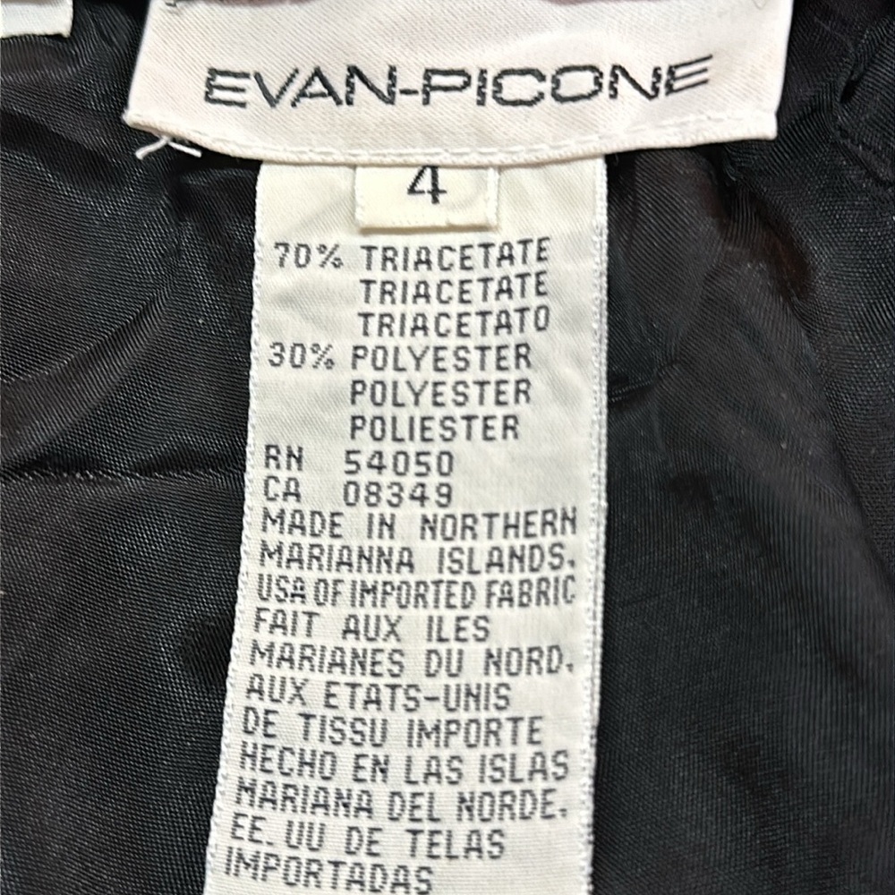 Evan-Picone Best in Black Black Crepe Pleated Front Dress Trousers NWT S4 - Picture 4 of 10